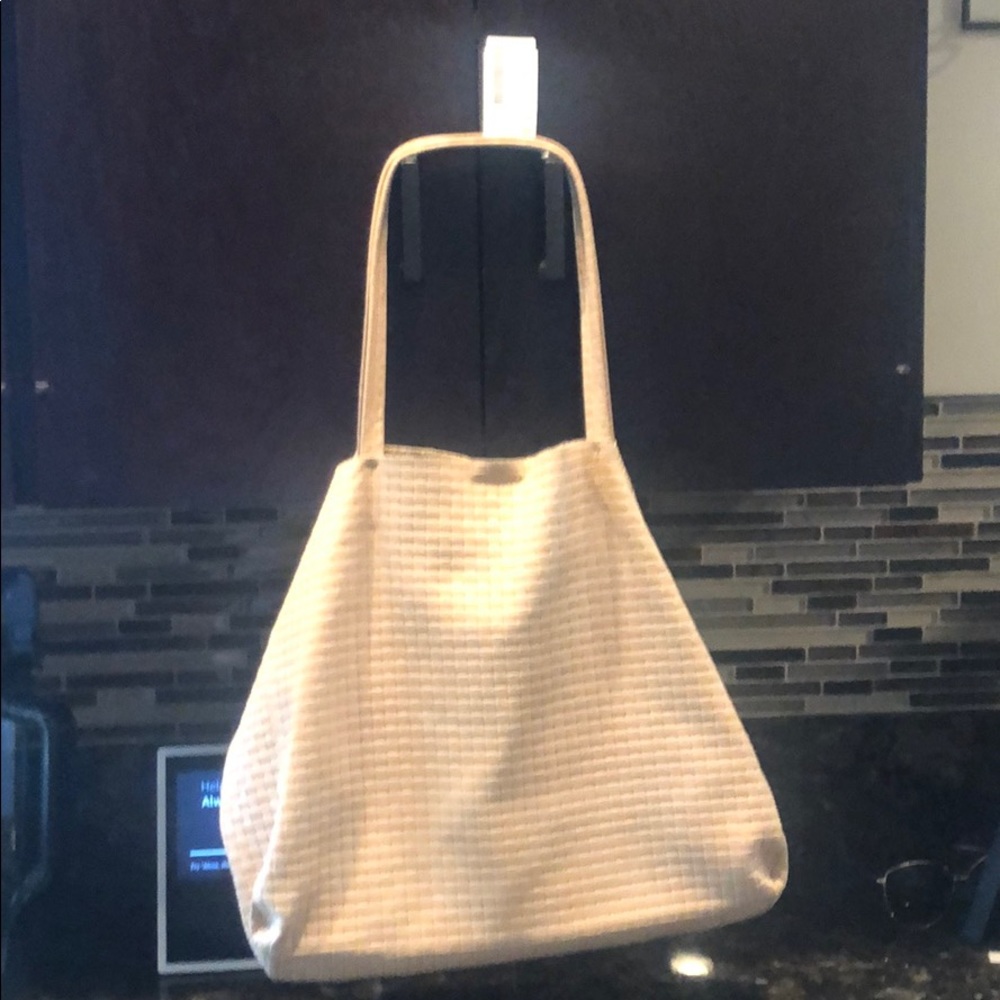 Camel colored leather purse